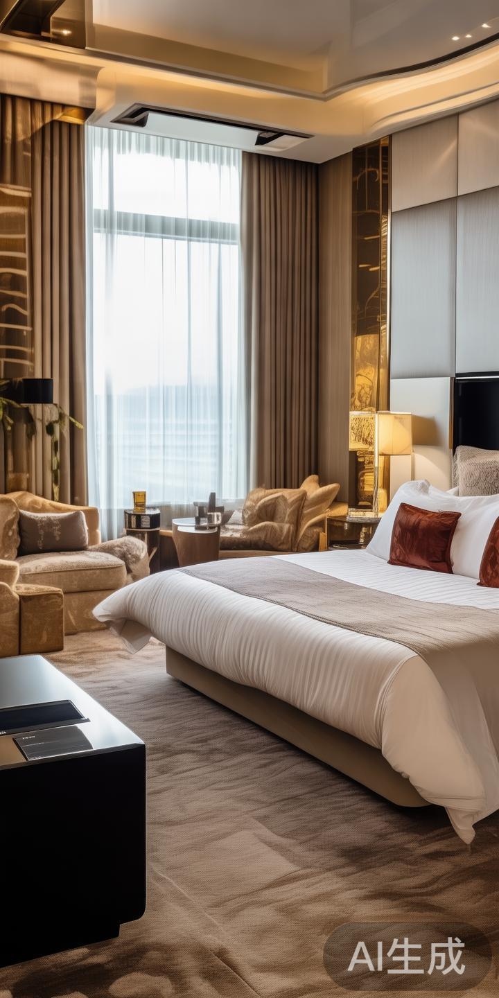 走进太阳城的客房，第一感觉即为宽敞明亮和设施的豪华